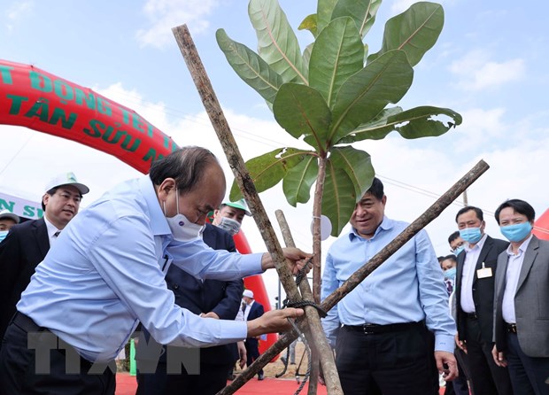 Le Premier ministre à la cérémonie de lancement de la Fête de plantation d arbres à Phu Yên